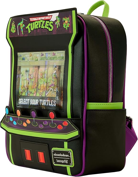 Loungefly Teenage Mutant Ninja Turtles 40th Anniversaire Vintage Arcade Mini Backpack,