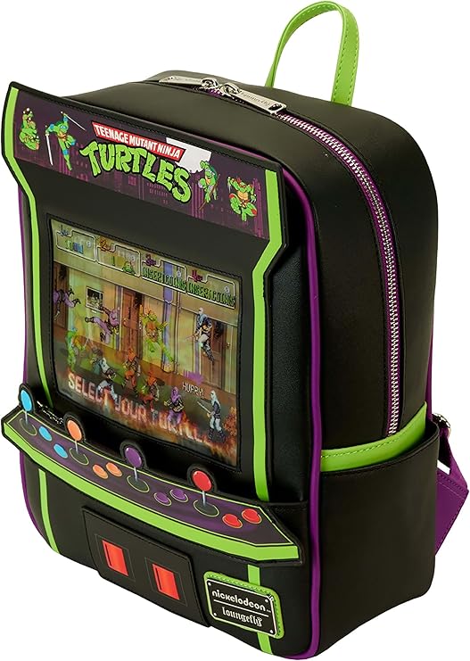 Loungefly Teenage Mutant Ninja Turtles 40th Anniversaire Vintage Arcade Mini Backpack,